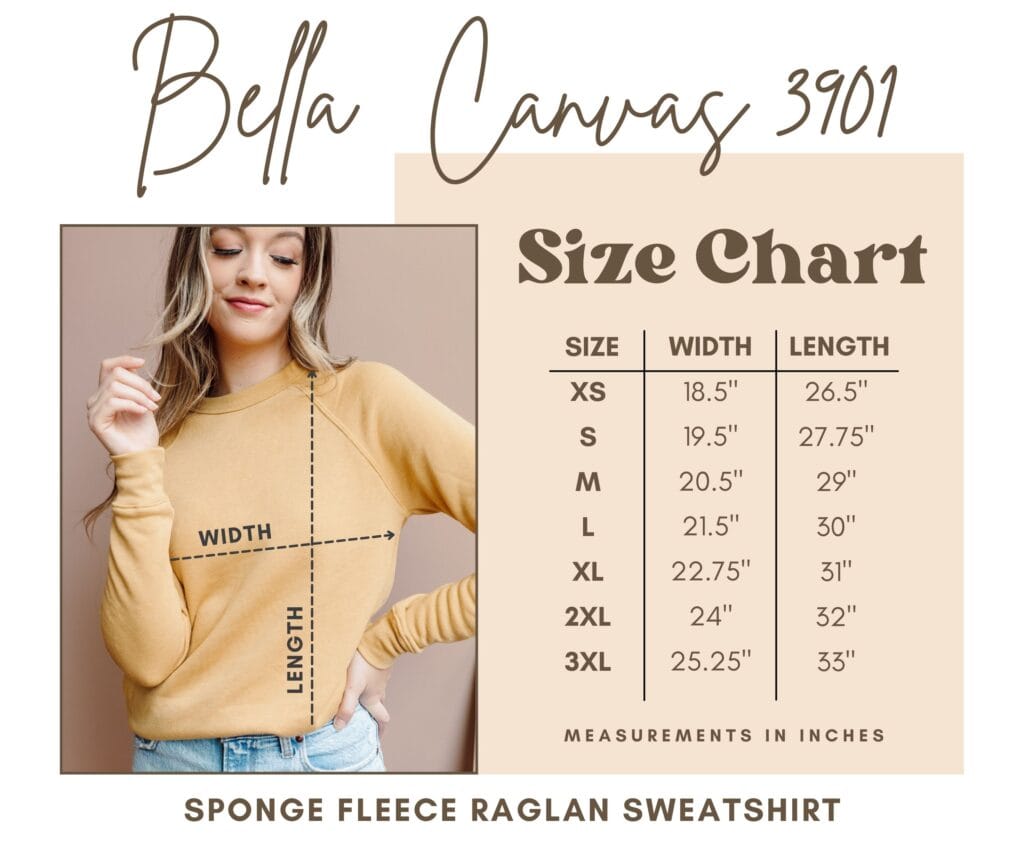 sweatshirt size chart