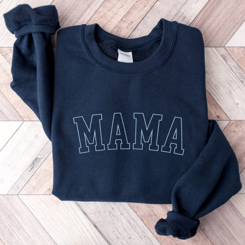 a monotone mama sweatshirt in navy