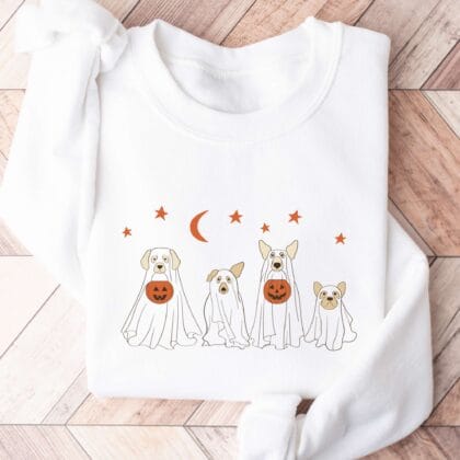 a ghost dogs sweatshirt in white
