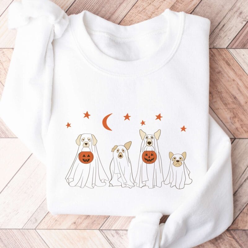 a ghost dogs sweatshirt in white