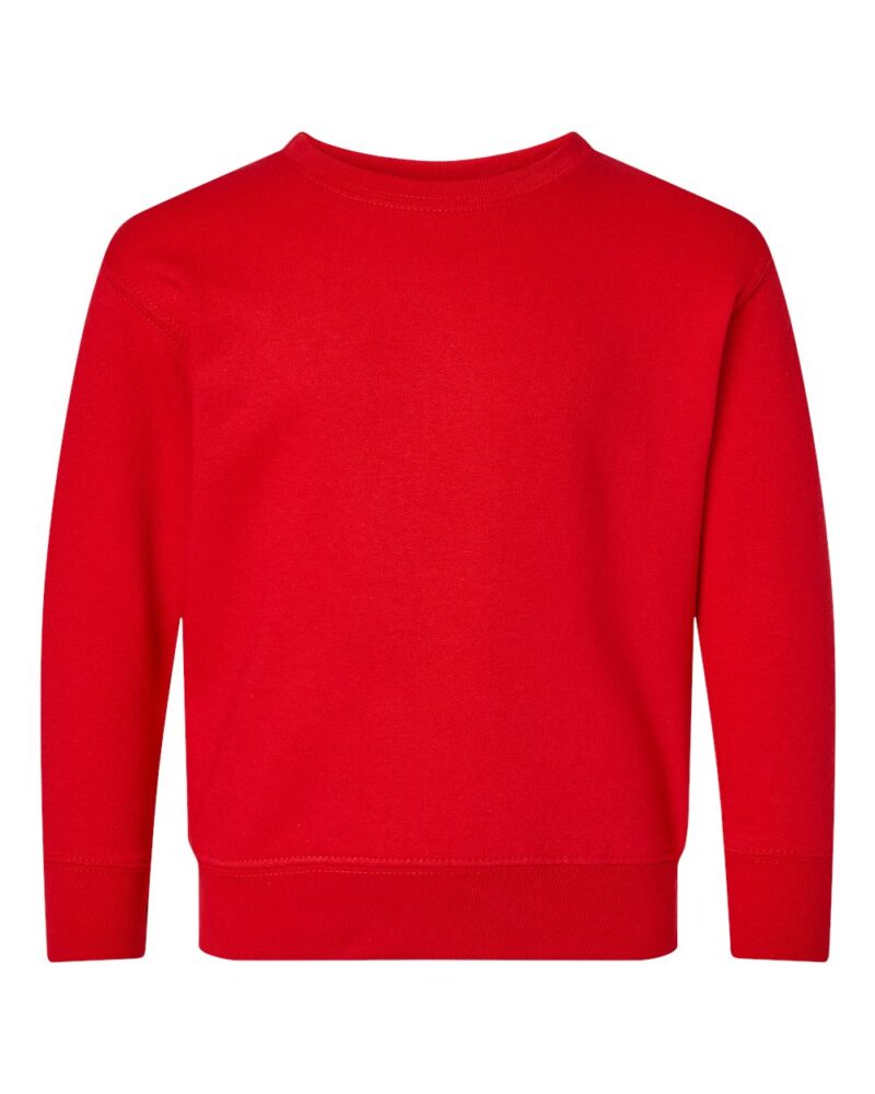 a rabbit skins toddler sweatshirt in red