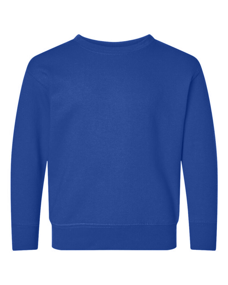 a rabbit skins toddler sweatshirt in royal
