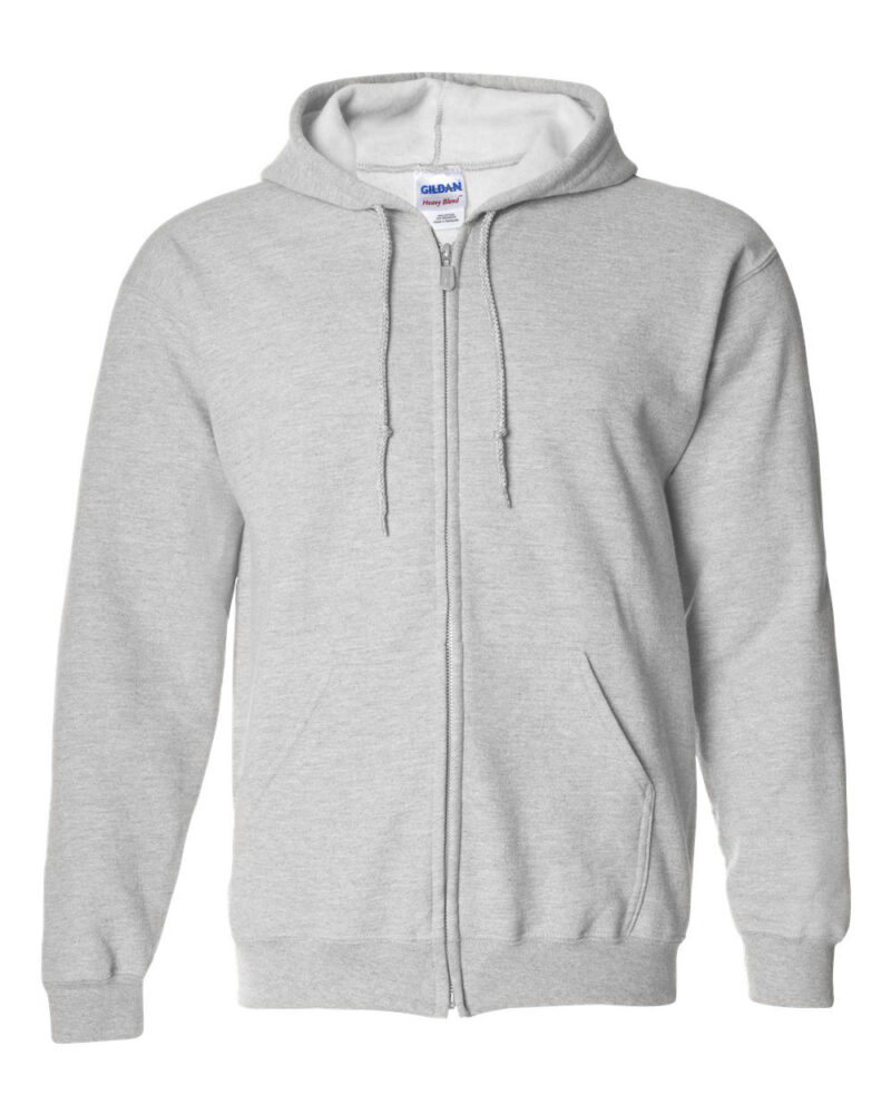 Gildan heavy blend full zip hoodie in ash