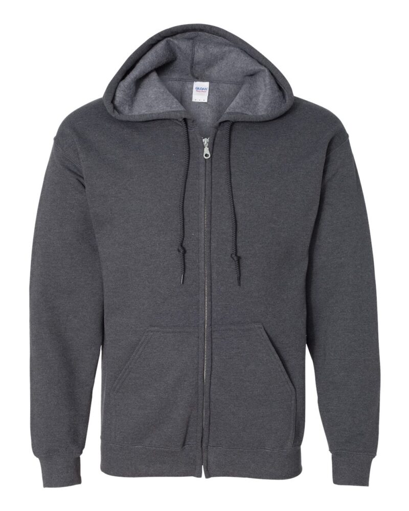 Gildan heavy blend full zip hoodie in dark heather