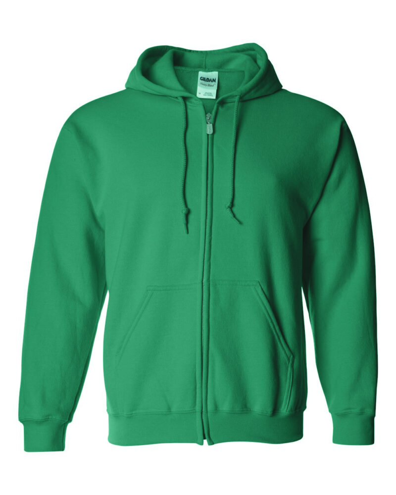 Gildan heavy blend full zip hoodie in irish green