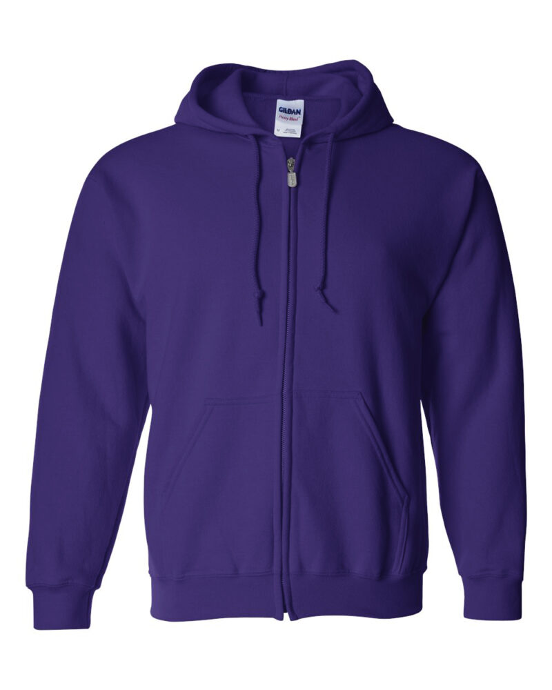 Gildan heavy blend full zip hoodie in purple