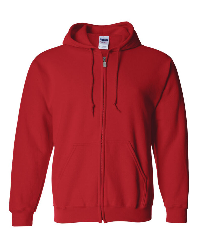 Gildan heavy blend full zip hoodie in red