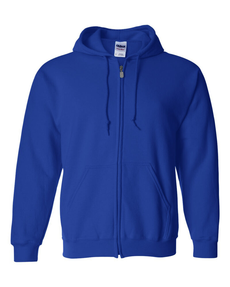 Gildan heavy blend full zip hoodie in royal
