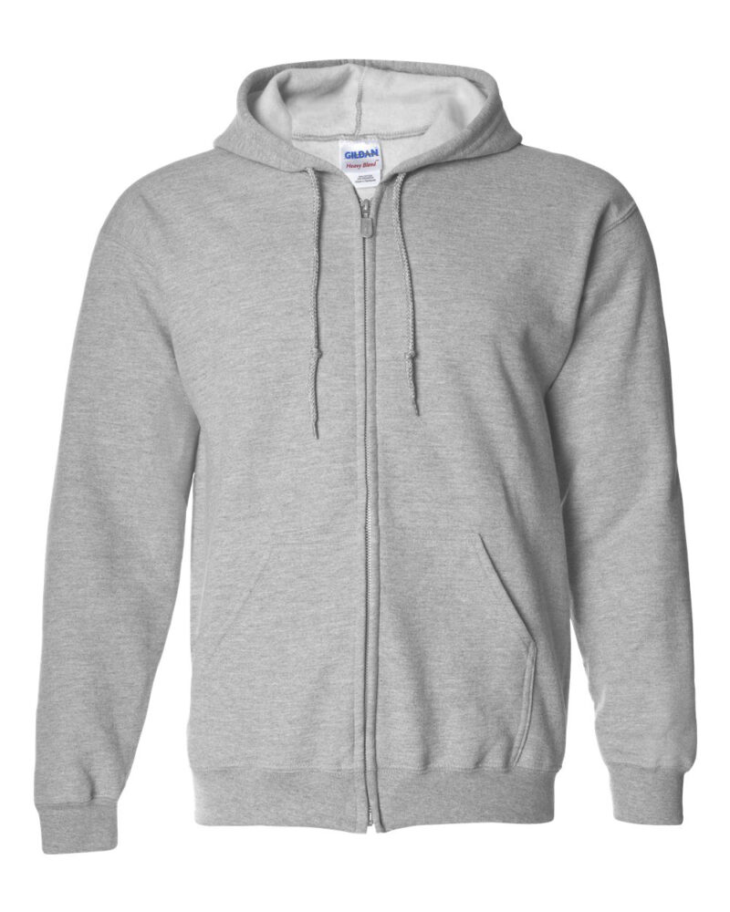 Gildan heavy blend full zip hoodie in sport grey