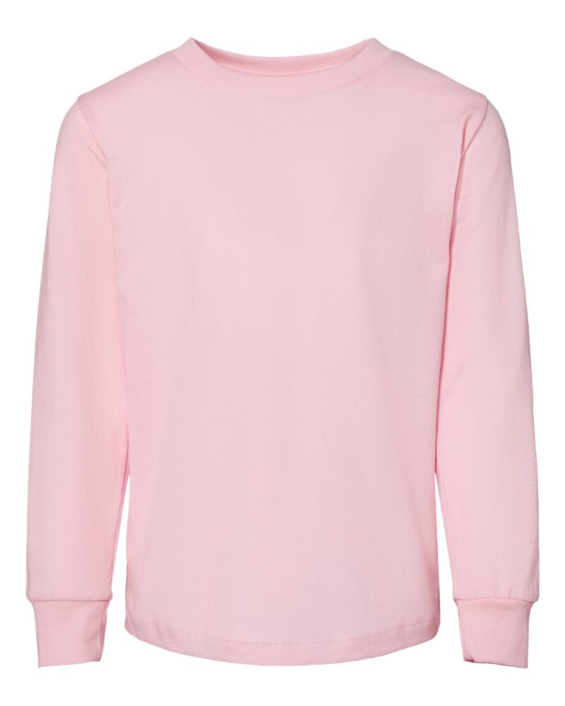 a toddler long sleeve jersey tee in pink