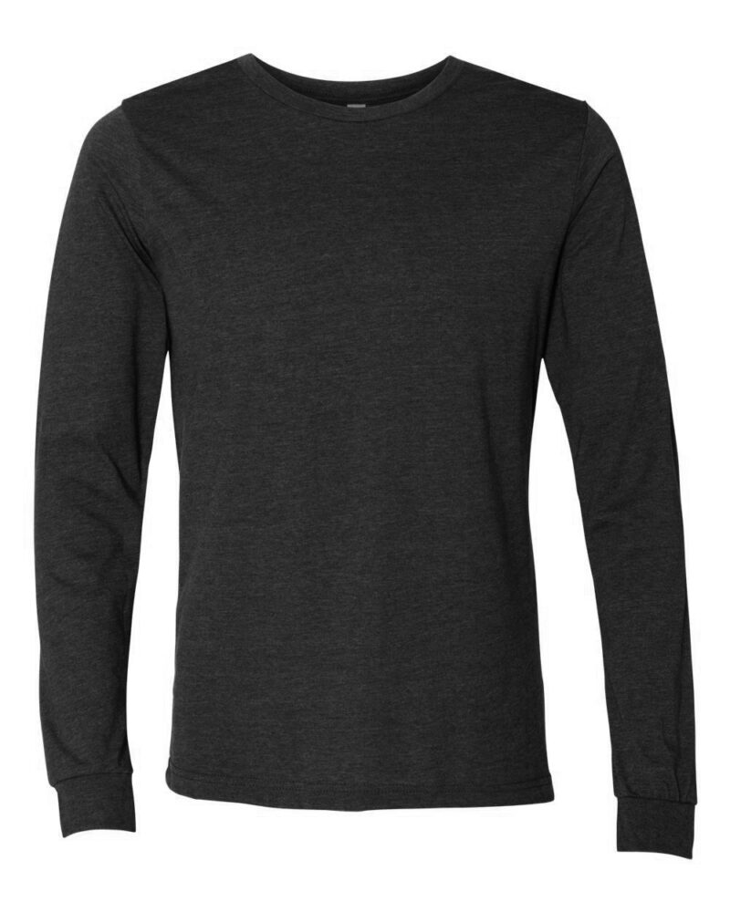 Custom Long Sleeve Heather Tee - Image 3