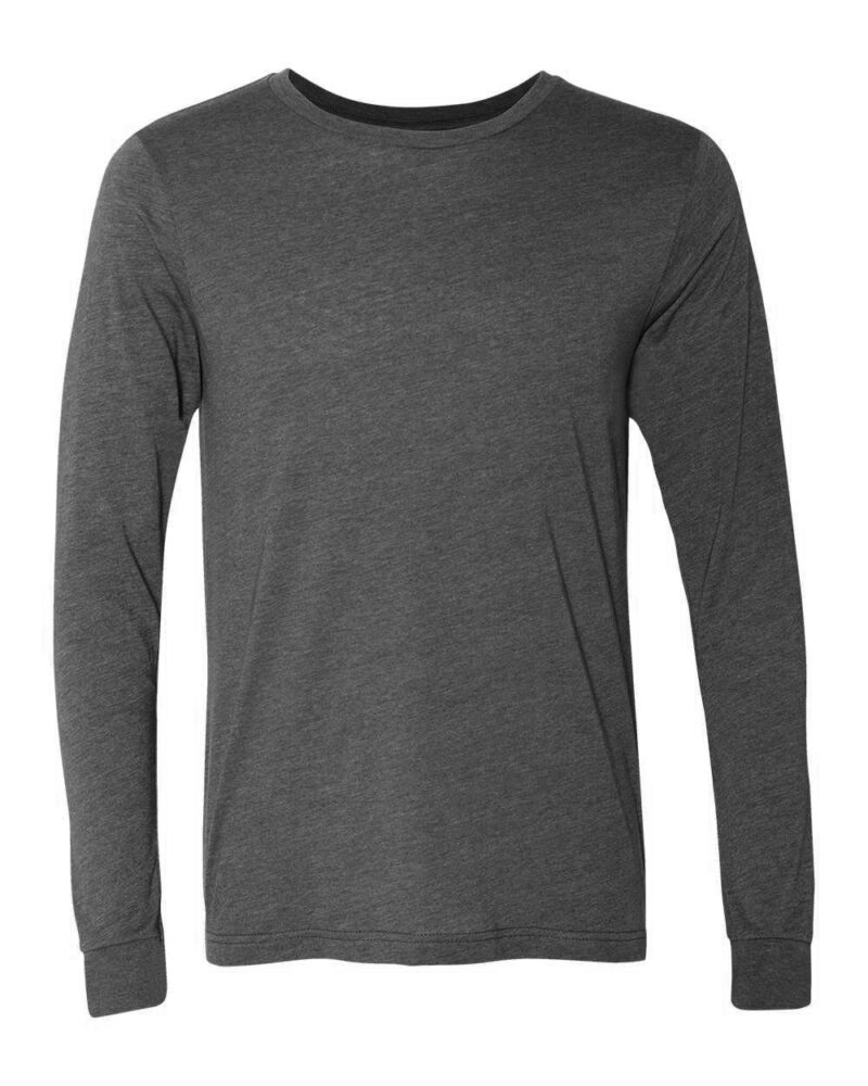 Custom Long Sleeve Heather Tee - Image 4