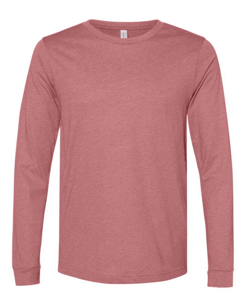 Custom Long Sleeve Heather Tee - Image 11