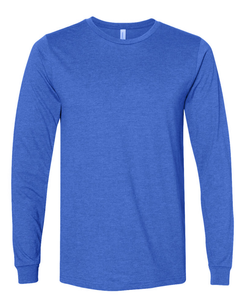 Custom Long Sleeve Heather Tee - Image 19