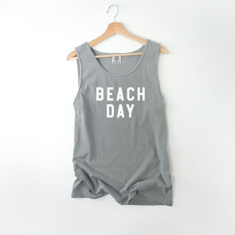 a beach day tank in grey