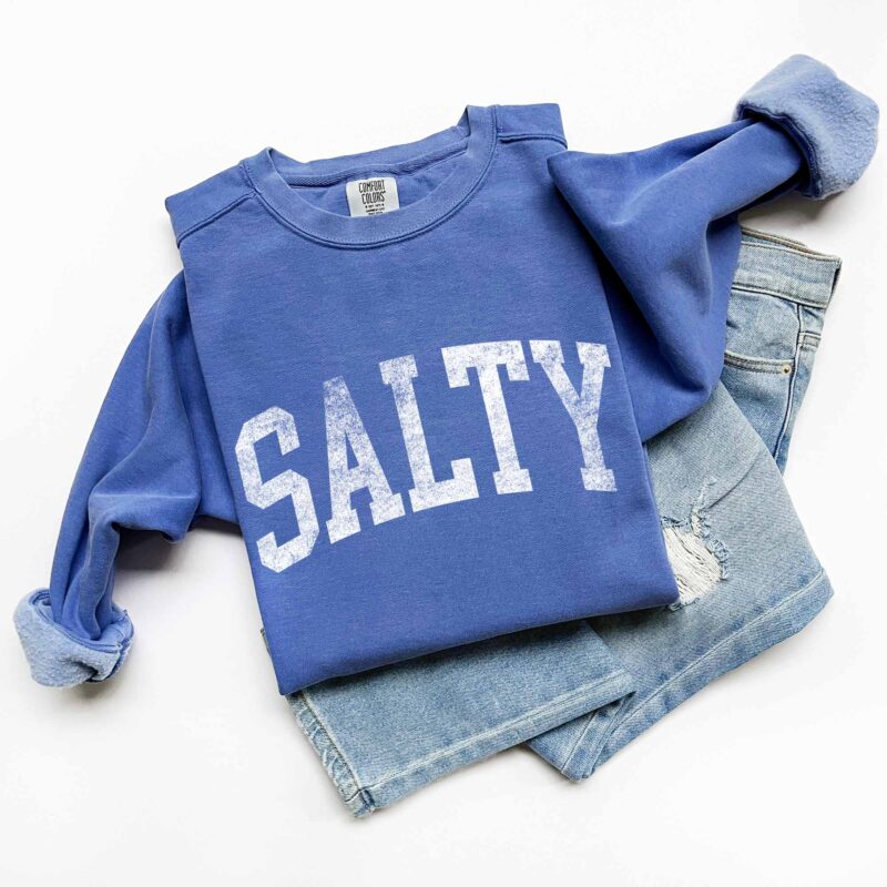 a salty sweatshirt in flo blue
