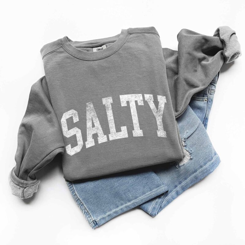 a salty sweatshirt in grey