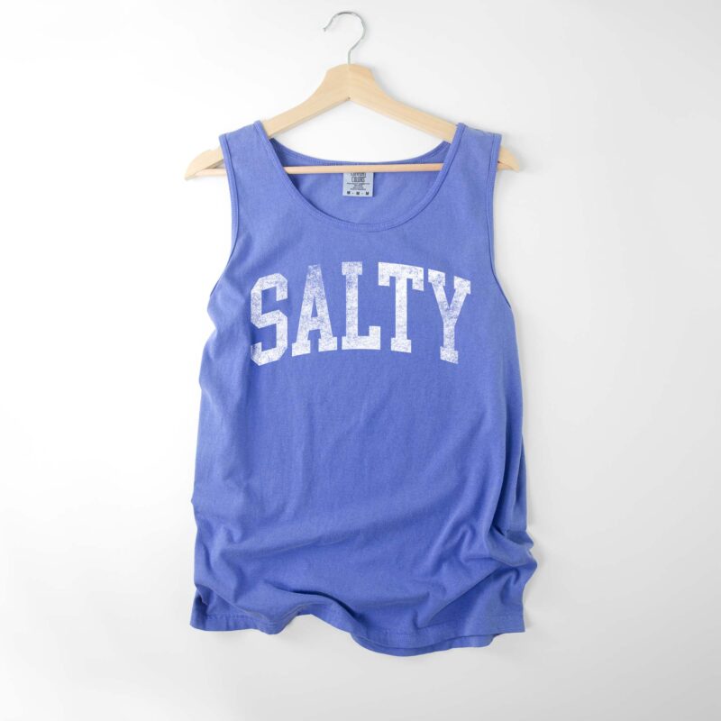 a salty tank top in flo blue