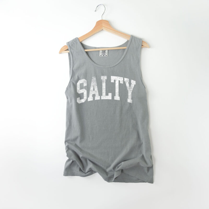 a salty tank top in grey