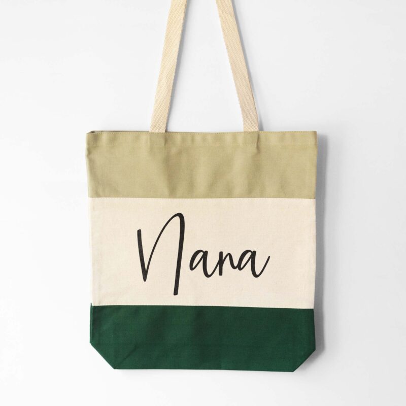 a nana tote bag in green