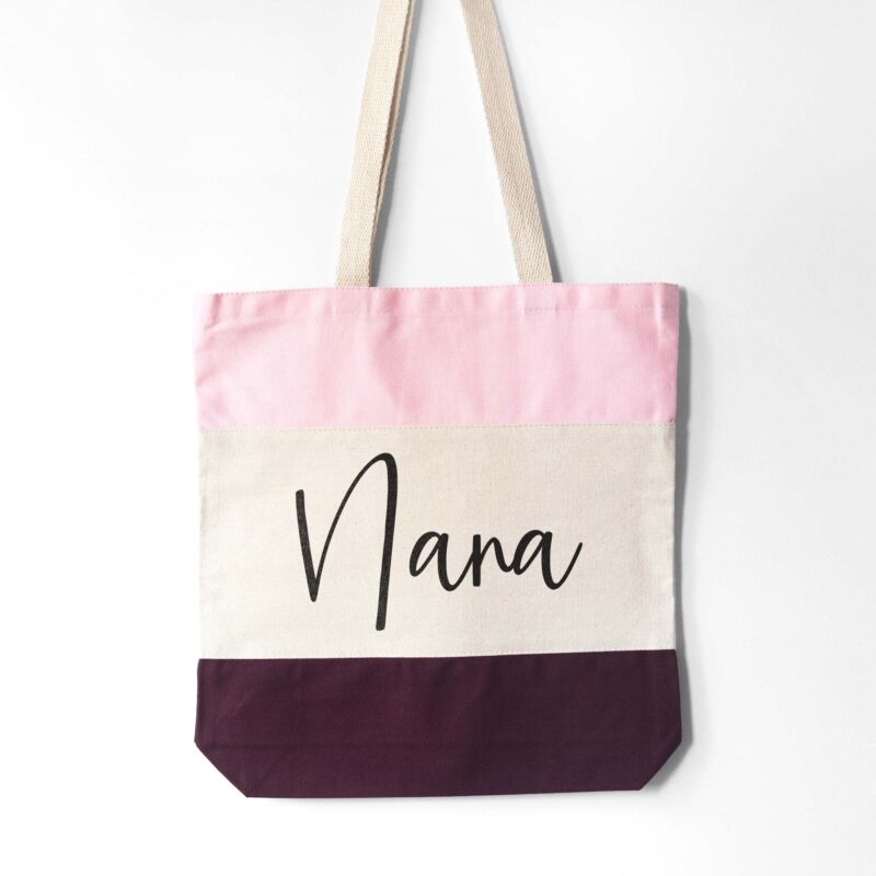 a nana tote bag in pink