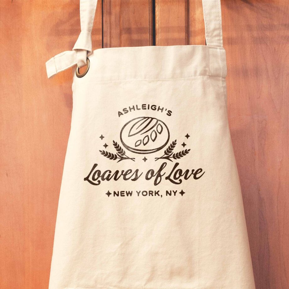 a Personalized Heavy Cotton Canvas Sourdough Apron innatural