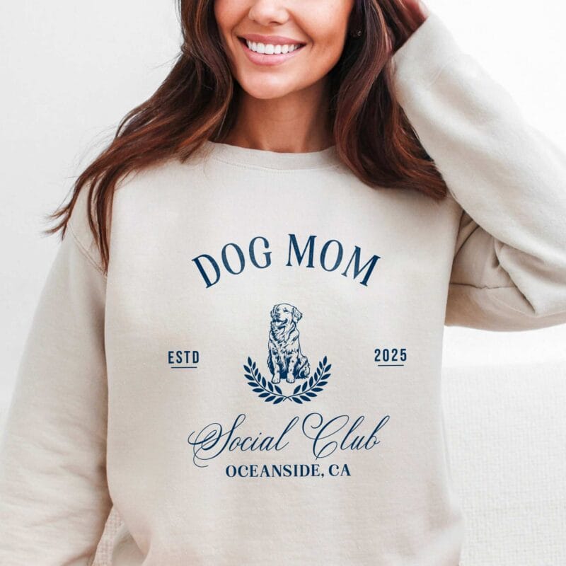 Personalized Dog Mom Social Club Sweatshirt - Image 3