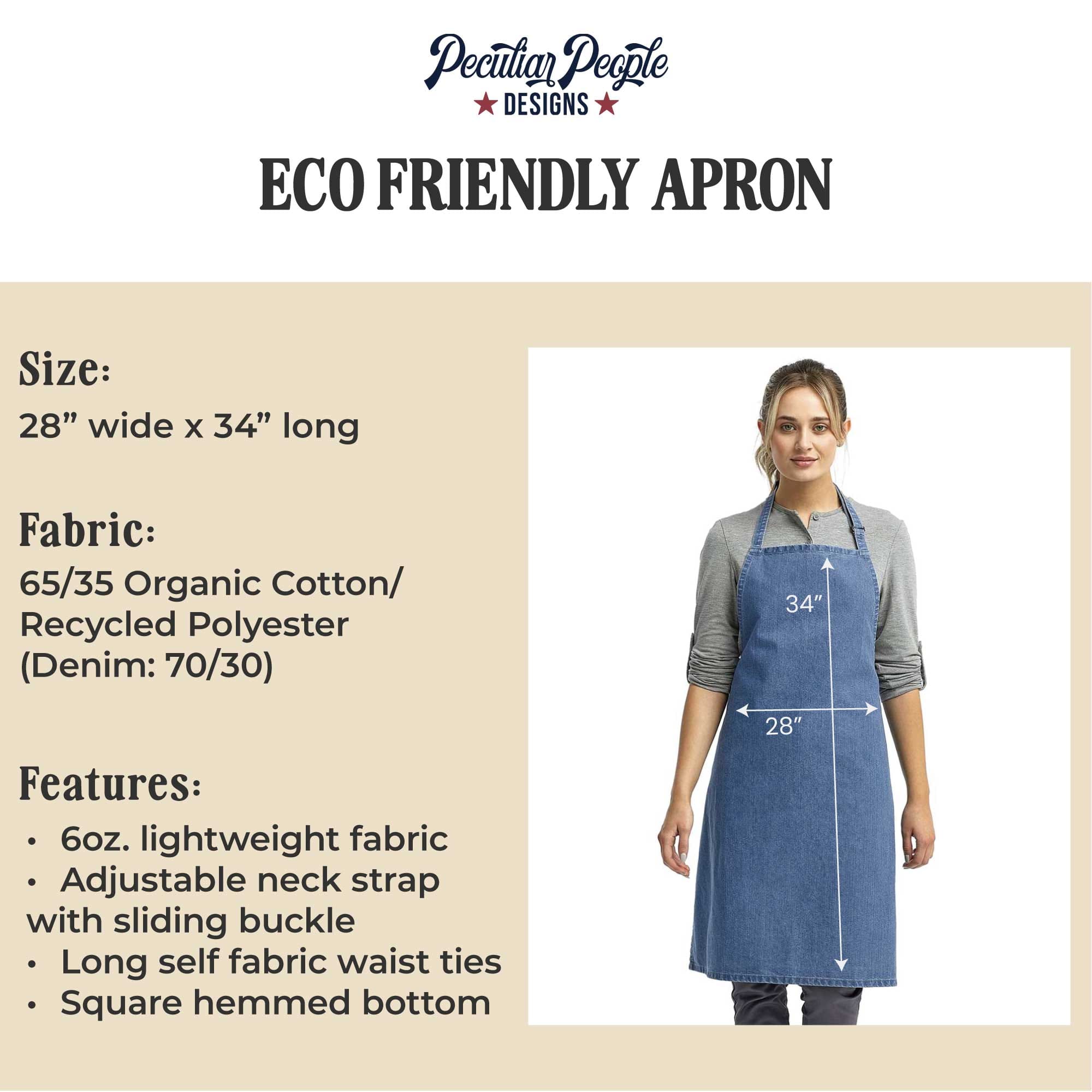 eco friendly apron size guide