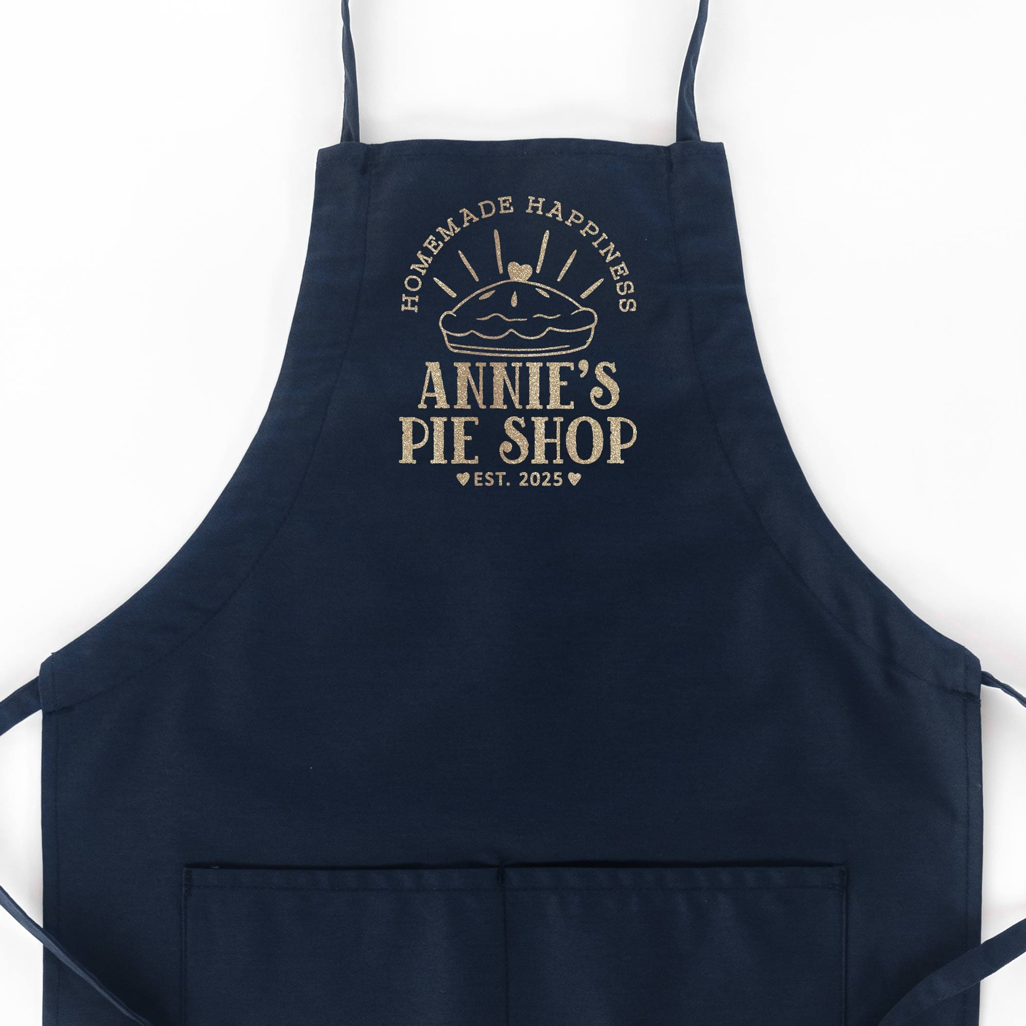 a Pie Making Butcher Apron in navy