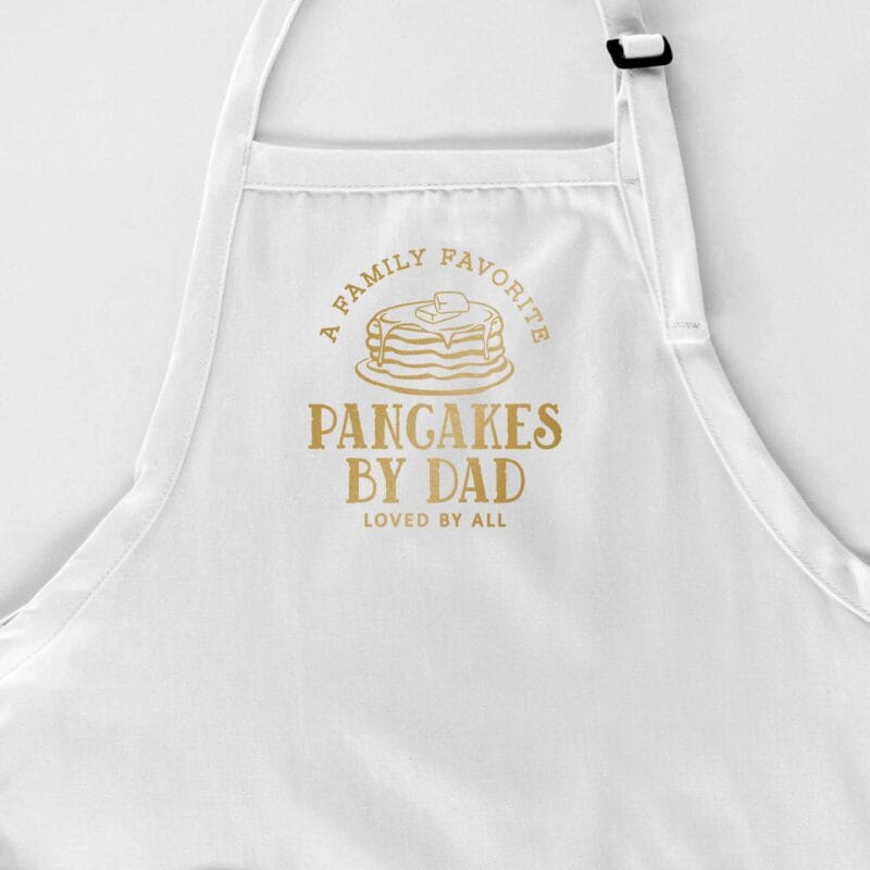 a Personalized Pancake Breakfast Apron in white