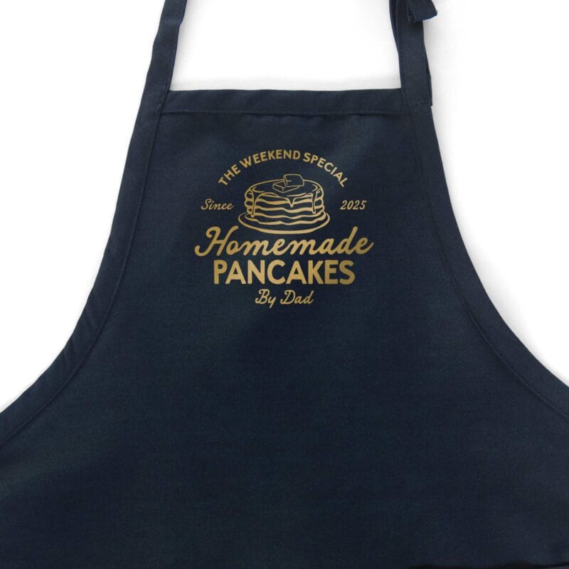 a Personalized Pancake Maker Apron in navy