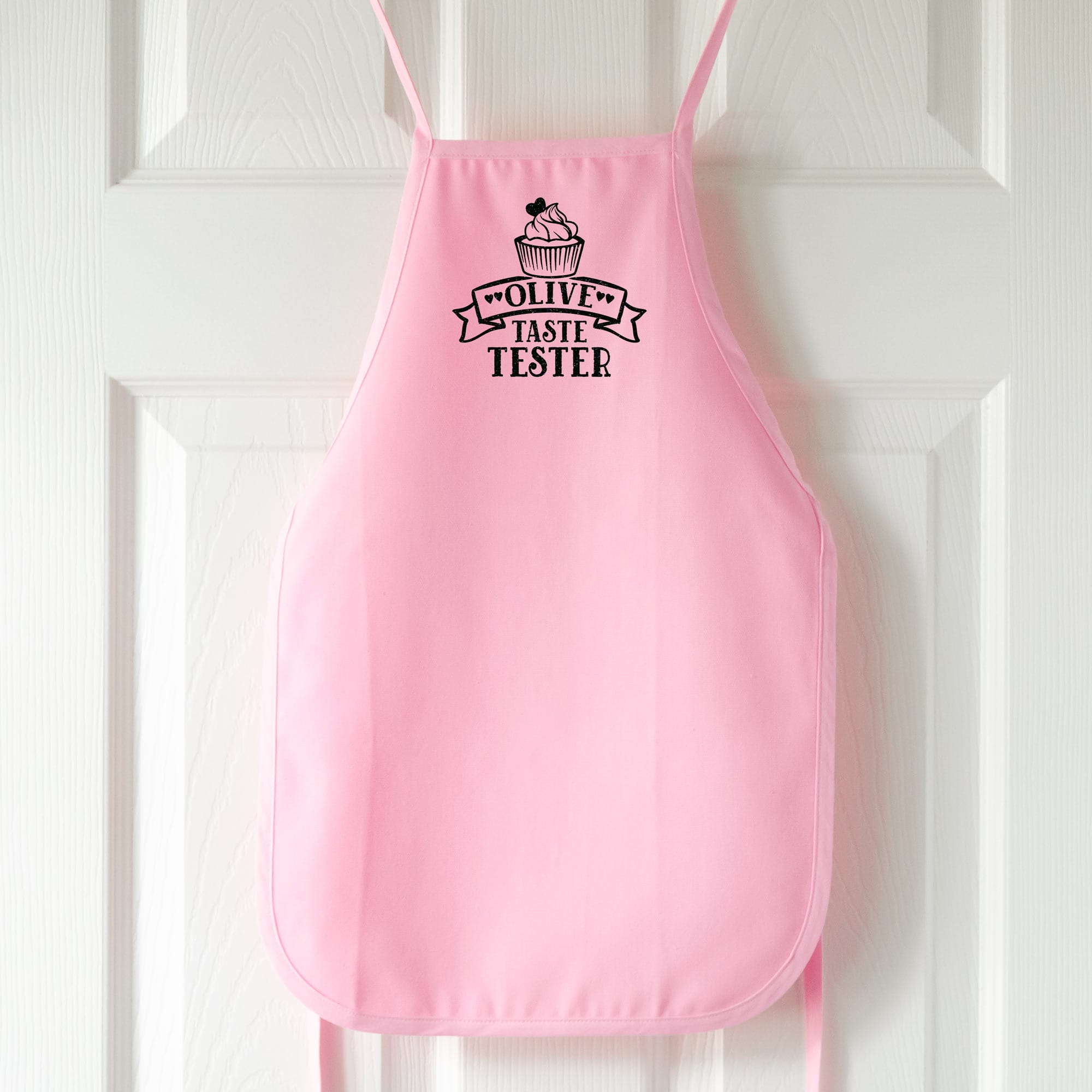 Personalized Taste Tester Cupcake Apron in pink