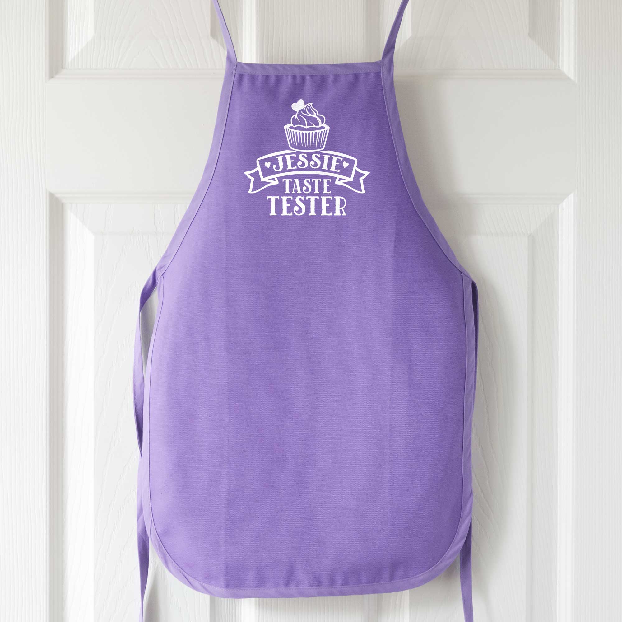 Personalized Taste Tester Cupcake Apron purple