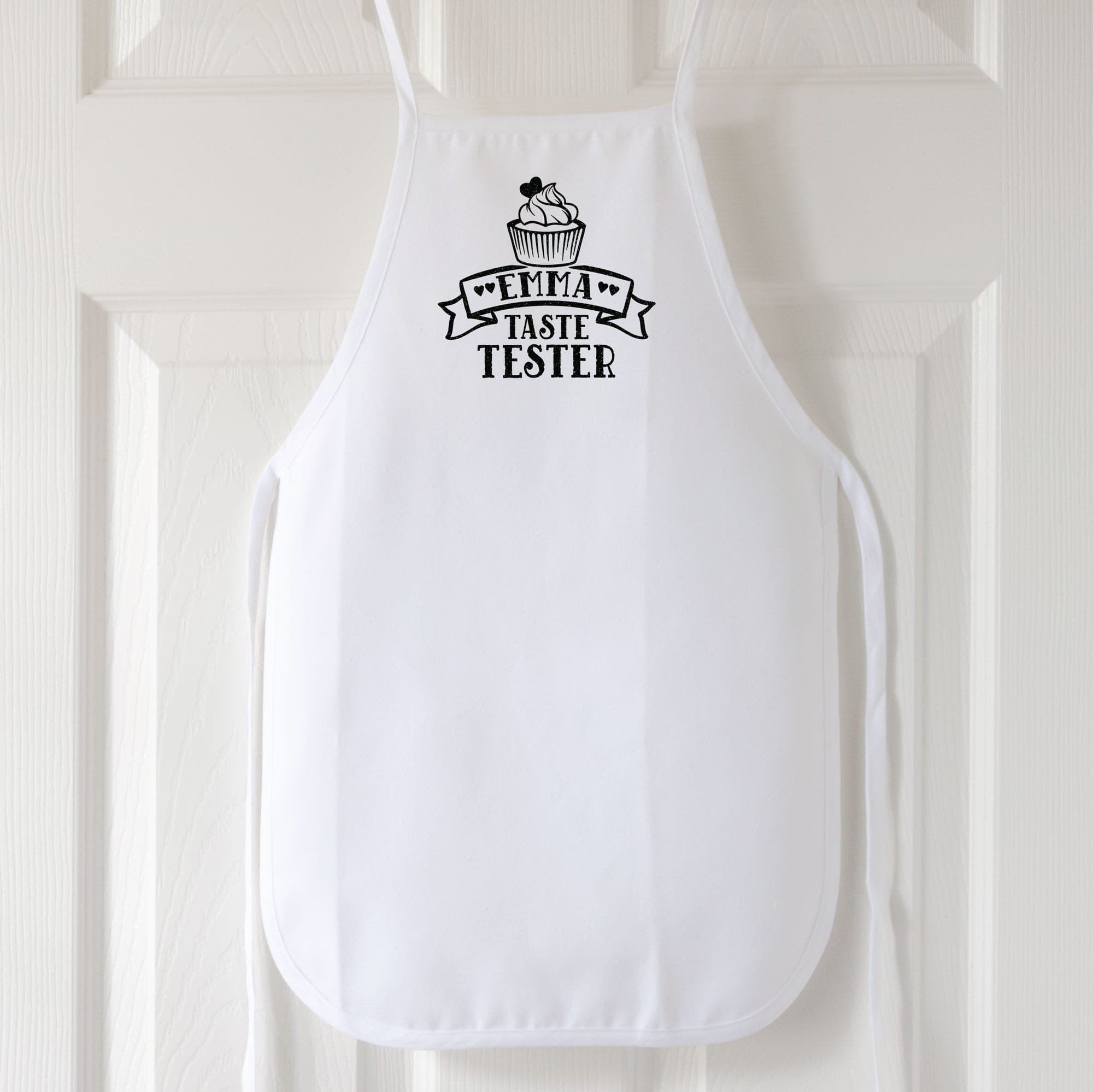 Personalized Taste Tester Cupcake Apron white