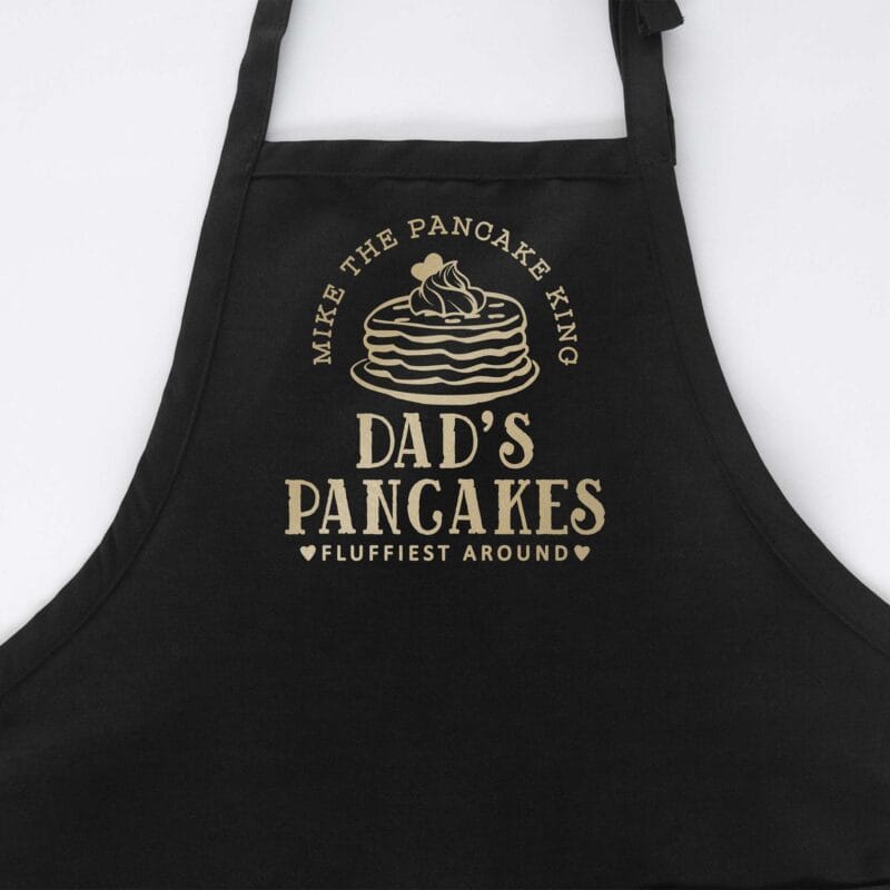 a Personalized Pancake Apron in black