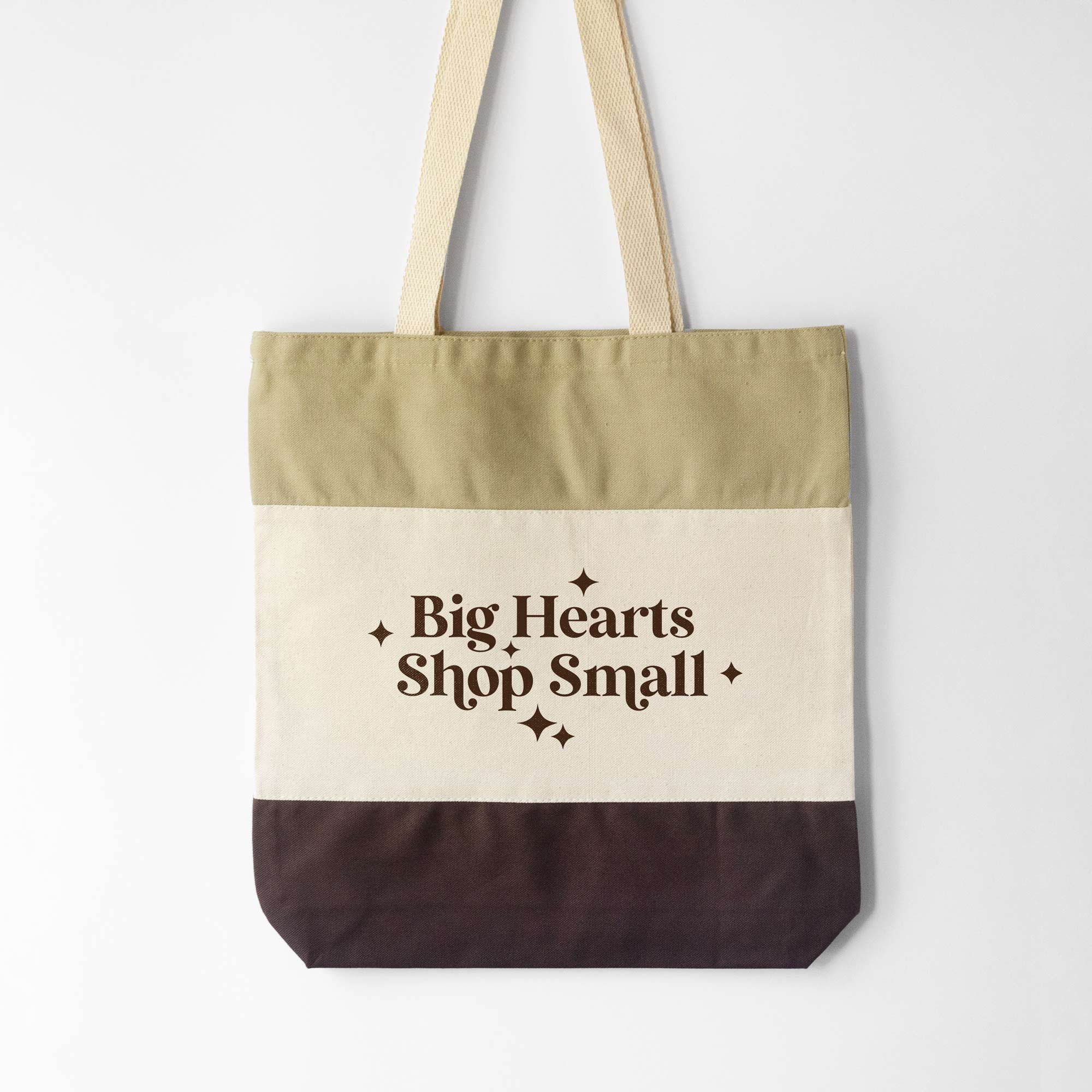 a big hearts shop small tote bag in brown