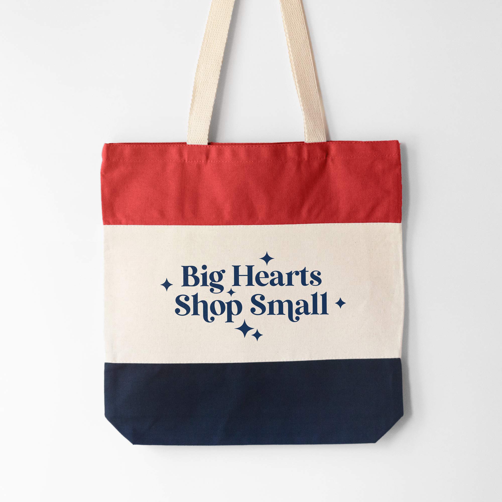 a big hearts shop small tote bag in red