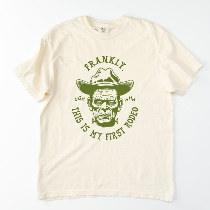 a first rodeo halloween tee in ivory