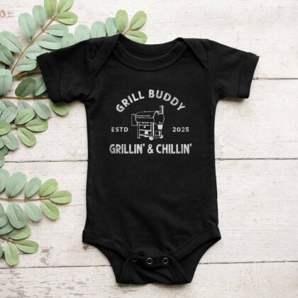 a Grill Buddy Onesie: Smoker Grill, in black
