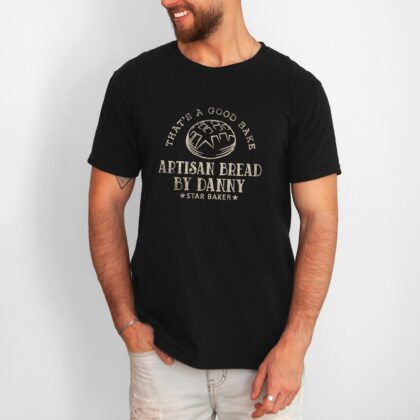 a man wearing a Personalized Sourdough Shirt in black