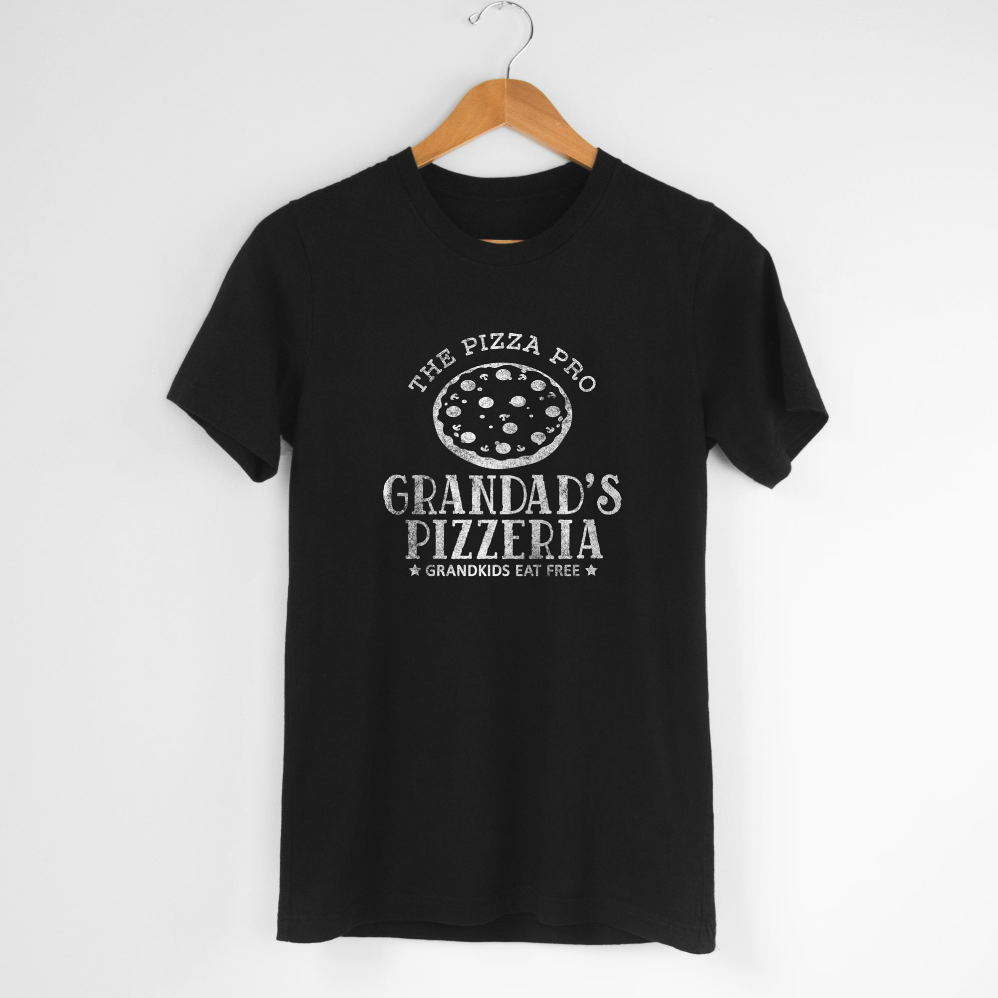 a Personalized Pizza Shirt in black