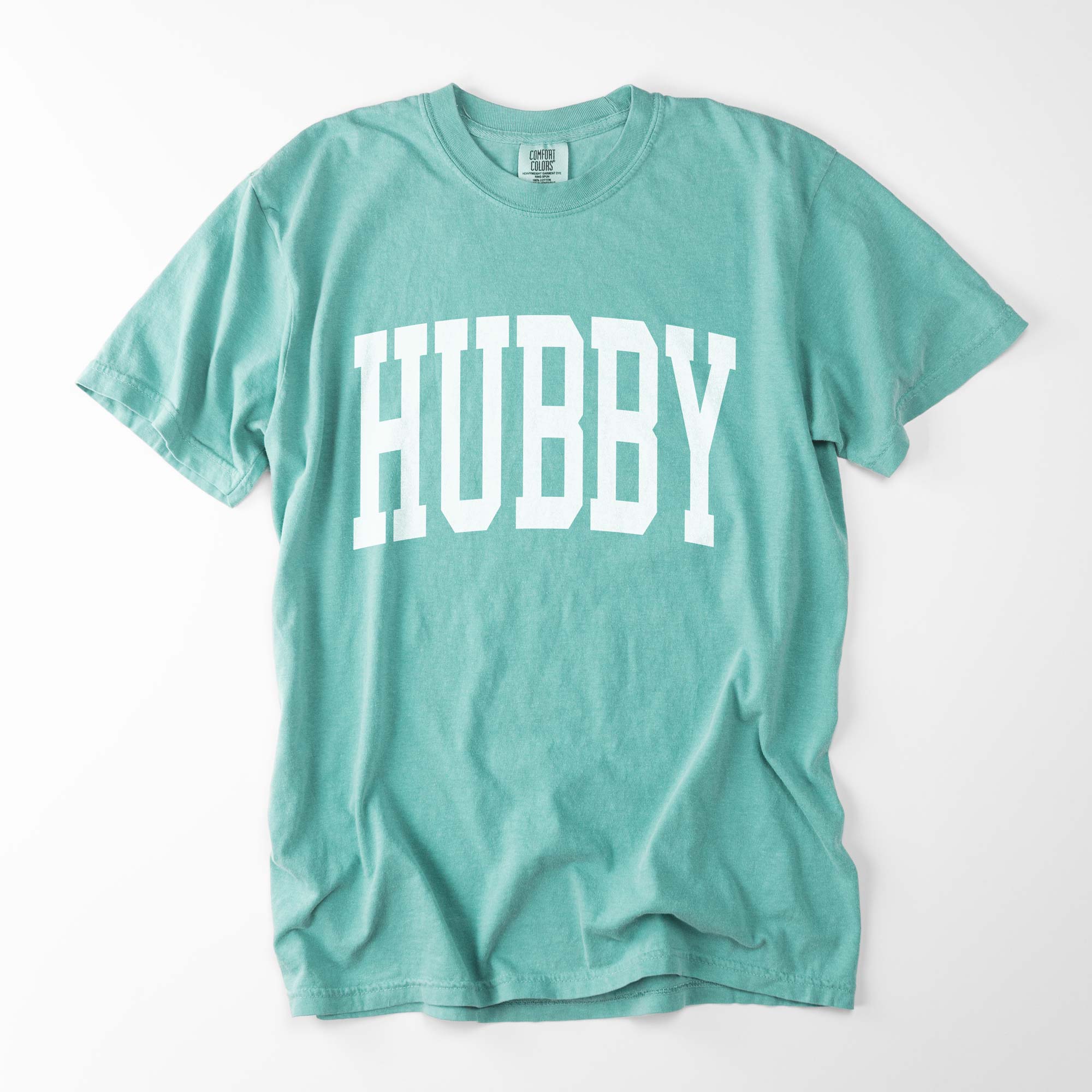 a Hubby Garment Dyed Tee in chalky mint