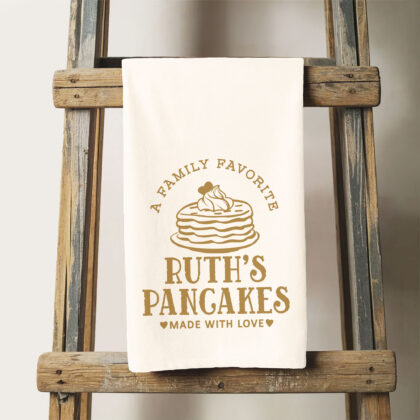 a sourdough therapy tea towel in natural