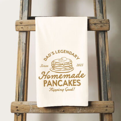 a Pancake Chef Tea Towel in natural
