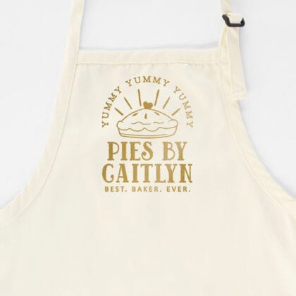 a Personalized Pie Apron No.1 in natural