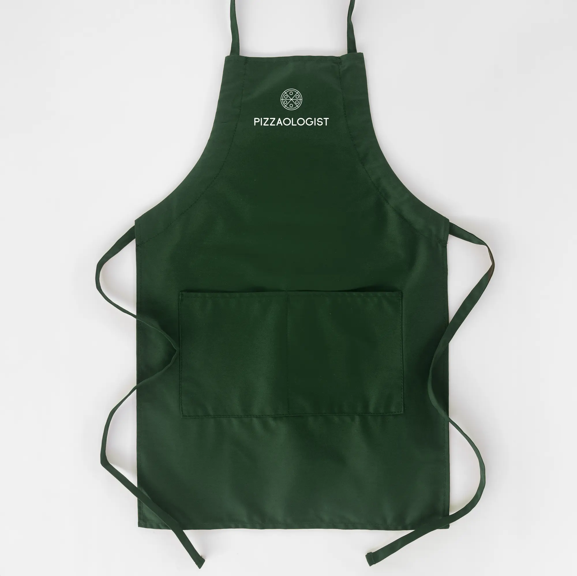 a Pizzaologist Butcher Apron in green