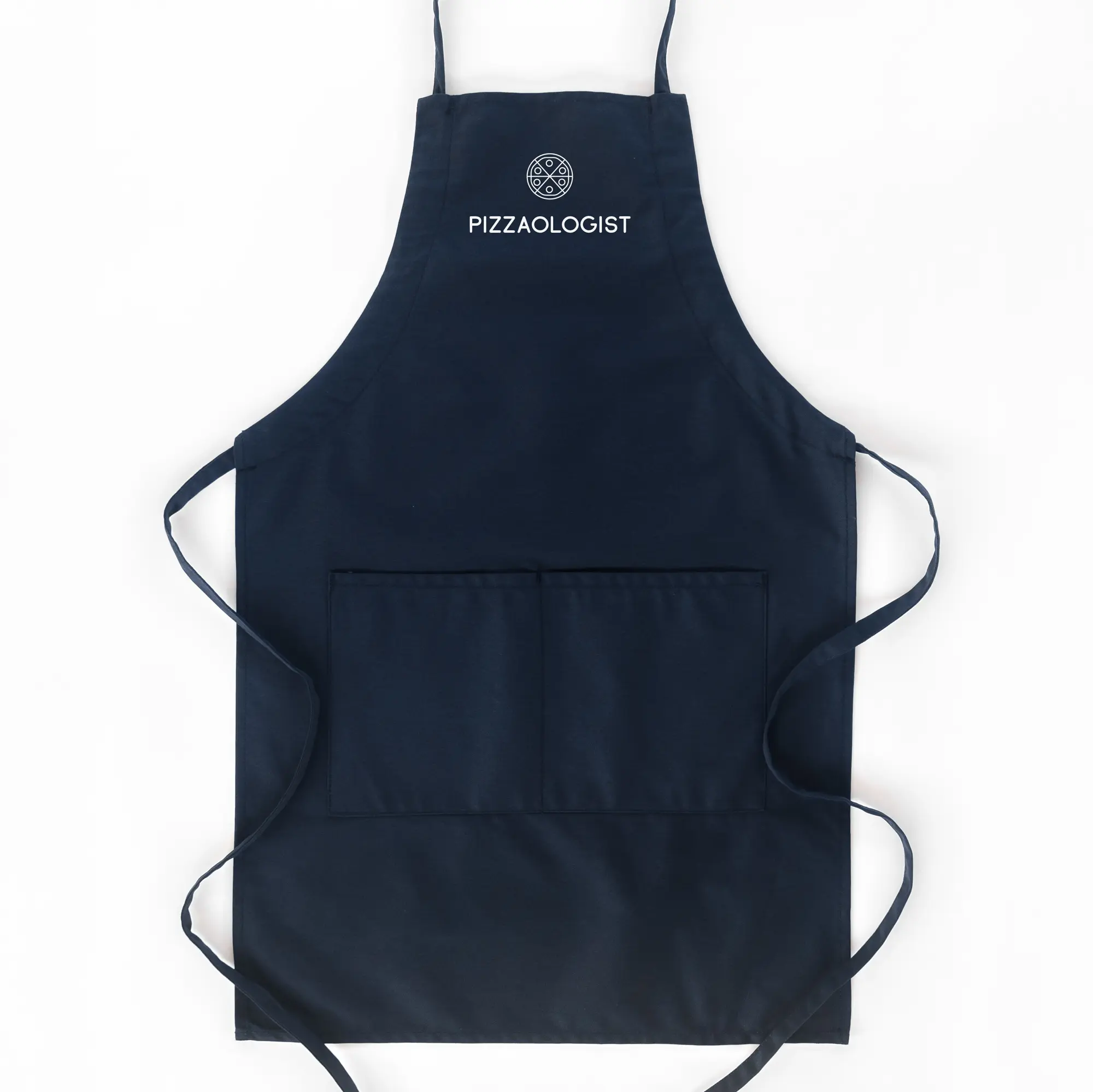 a Pizzaologist Butcher Apron in navy