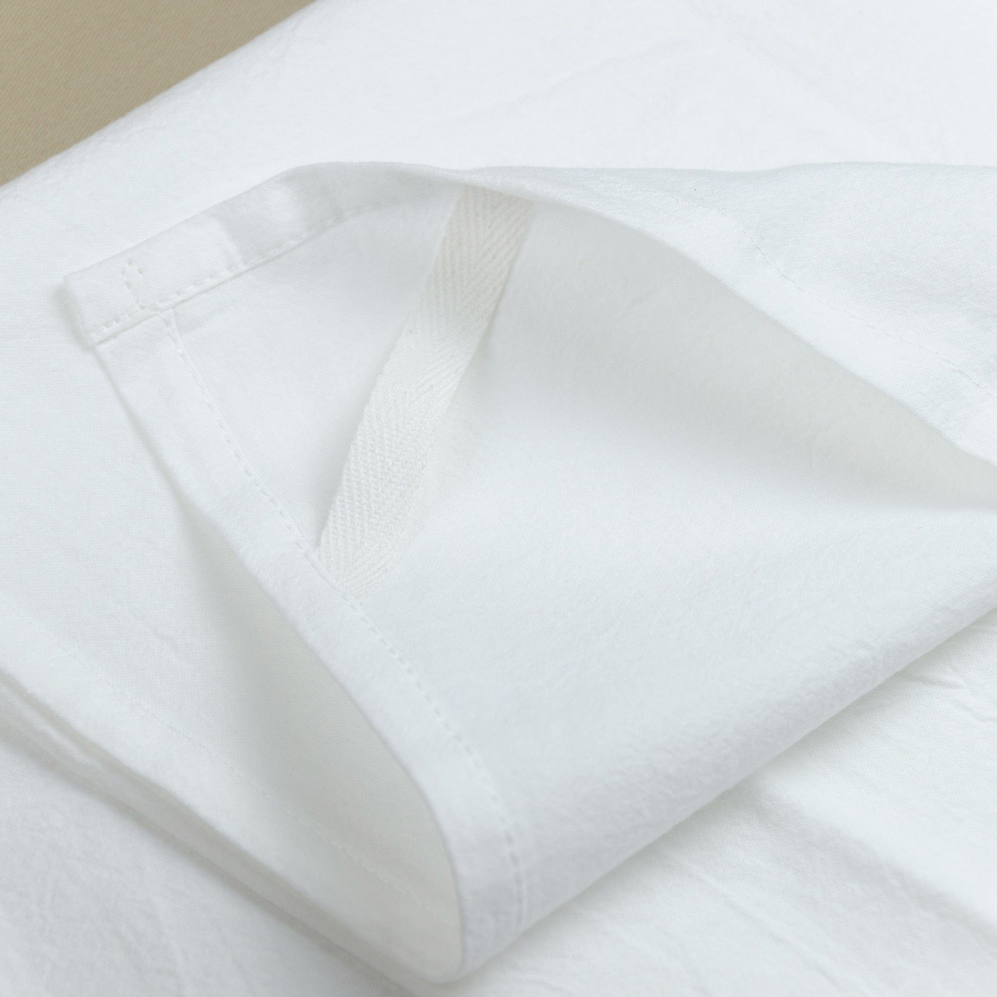 a closeup of the hang loop on a kitchen towel