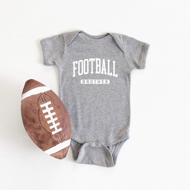A Football Brother Onesie in athletic heather