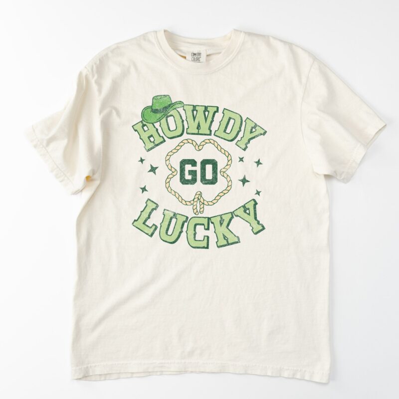 a howdy go lucky cowgirl tee in ivory